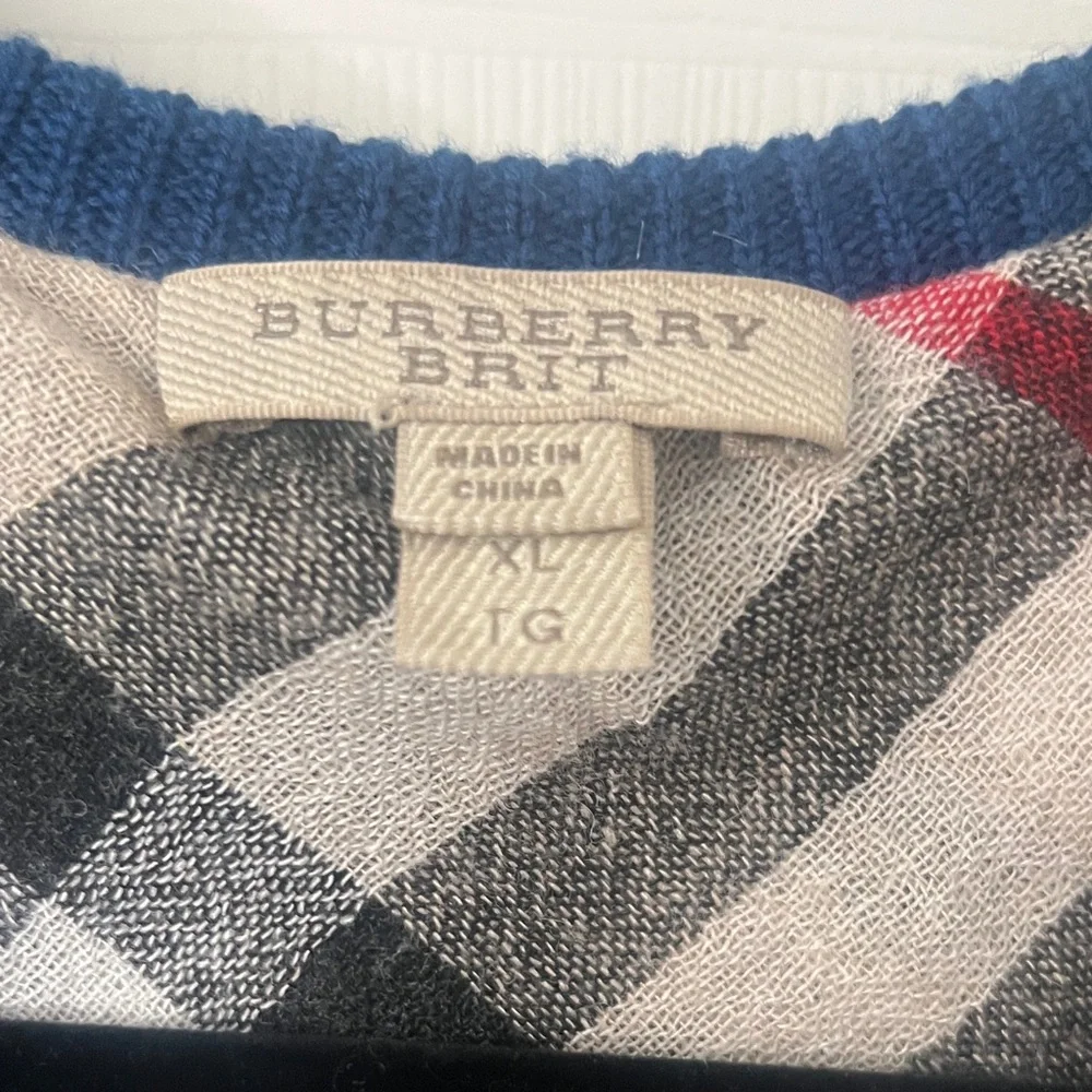 Burberry Royal Blue Ribbed Button-Front Cardigan - Picture 9 of 11